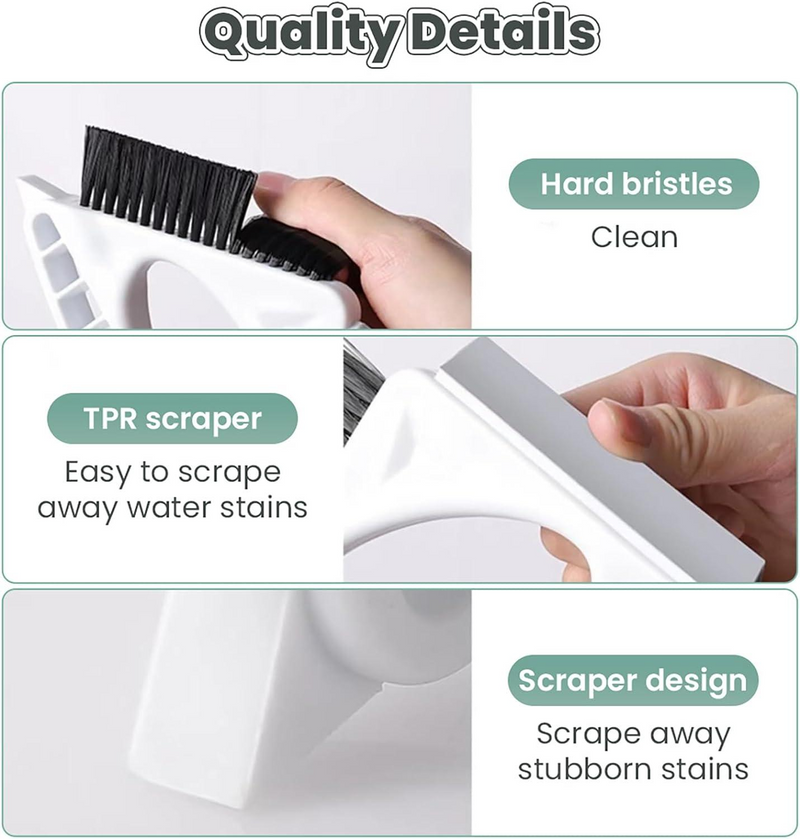 Triangular Window Groove Cleaning Brush for Home Use