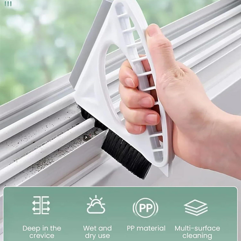 Triangular Window Groove Cleaning Brush for Home Use