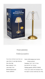 Vintage European Crystal USB Rechargeable Night Light
