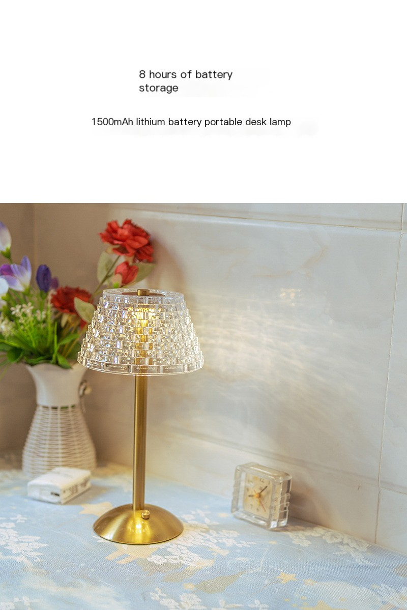 Vintage European Crystal USB Rechargeable Night Light