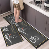 Long Cartoon Non-Slip Kitchen Mat, Washable Rugs Set