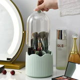 Rotating Cosmetic Brush Storage Container