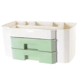 Red Cosmetic Storage Box with Dustproof Drawer Design