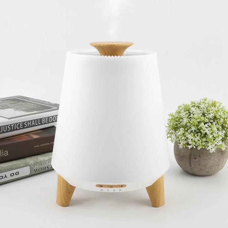 Bluetooth Speaker Aroma Diffuser Humidifier Wood Grain