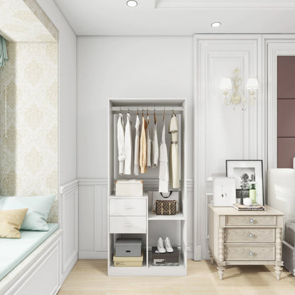 Elegant White Closet Organizer System