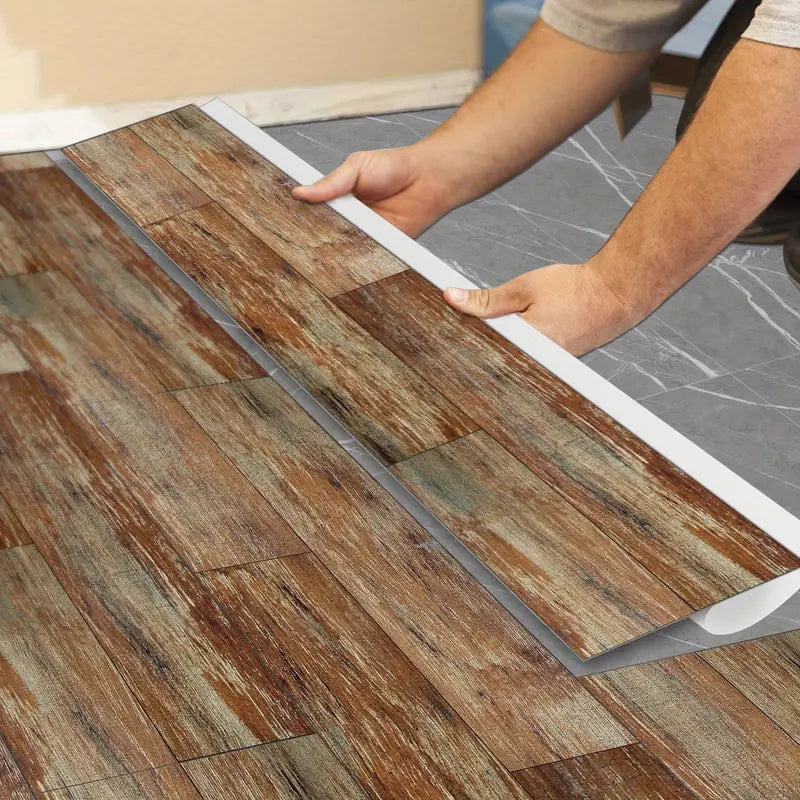 Classic Wood Grain Floor Stickers