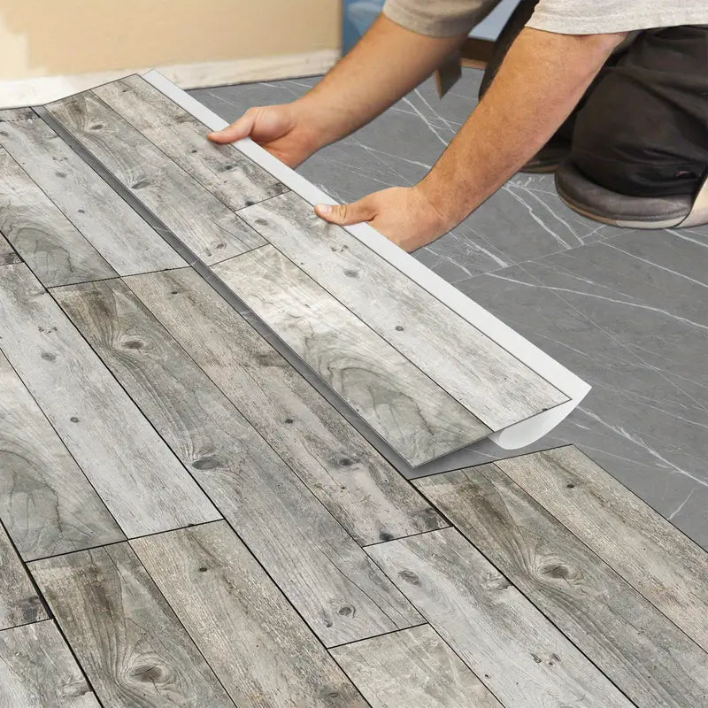 Classic Wood Grain Floor Stickers