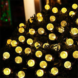 8 Modes Solar Crystal Ball LED String Lights for Outdoors
