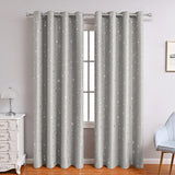 Modern Minimalist Single-Sided Silver Star Curtains