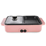 Multi-Function Mini Electric Grill and Hot Pot Cooker