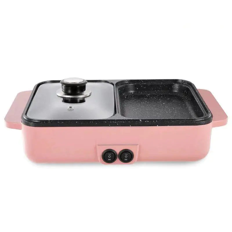 Multi-Function Mini Electric Grill and Hot Pot Cooker