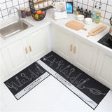 Long Cartoon Non-Slip Kitchen Mat, Washable Rugs Set