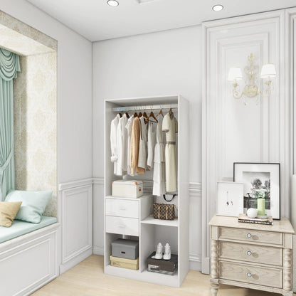 Elegant White Closet Organizer System