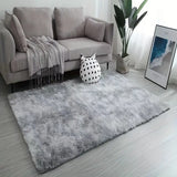 Tie Dye Plush Rectangle Floor Mat for Home Decor 47x63in
