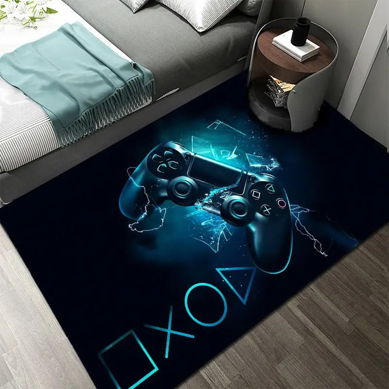Cartoon 3D Game Zone Floor Mat for Living Room Decor